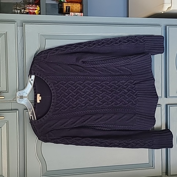 GAP Navy cable knit jumper. Cable on sleeves also. Great condition.  Fabulous - Picture 1 of 6
